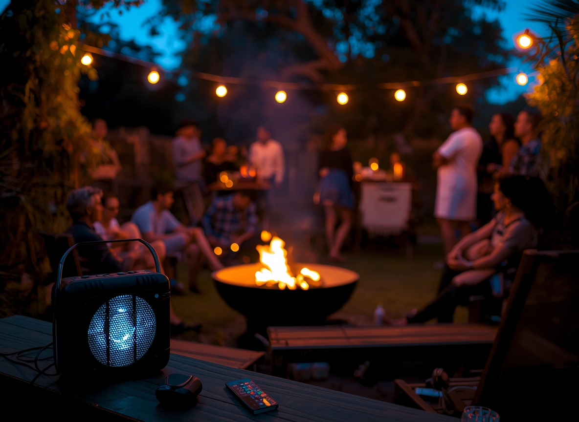 Party with colorful lights