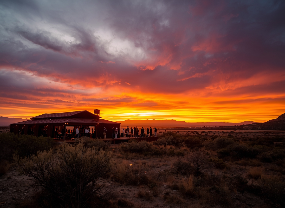 Desert sunset party